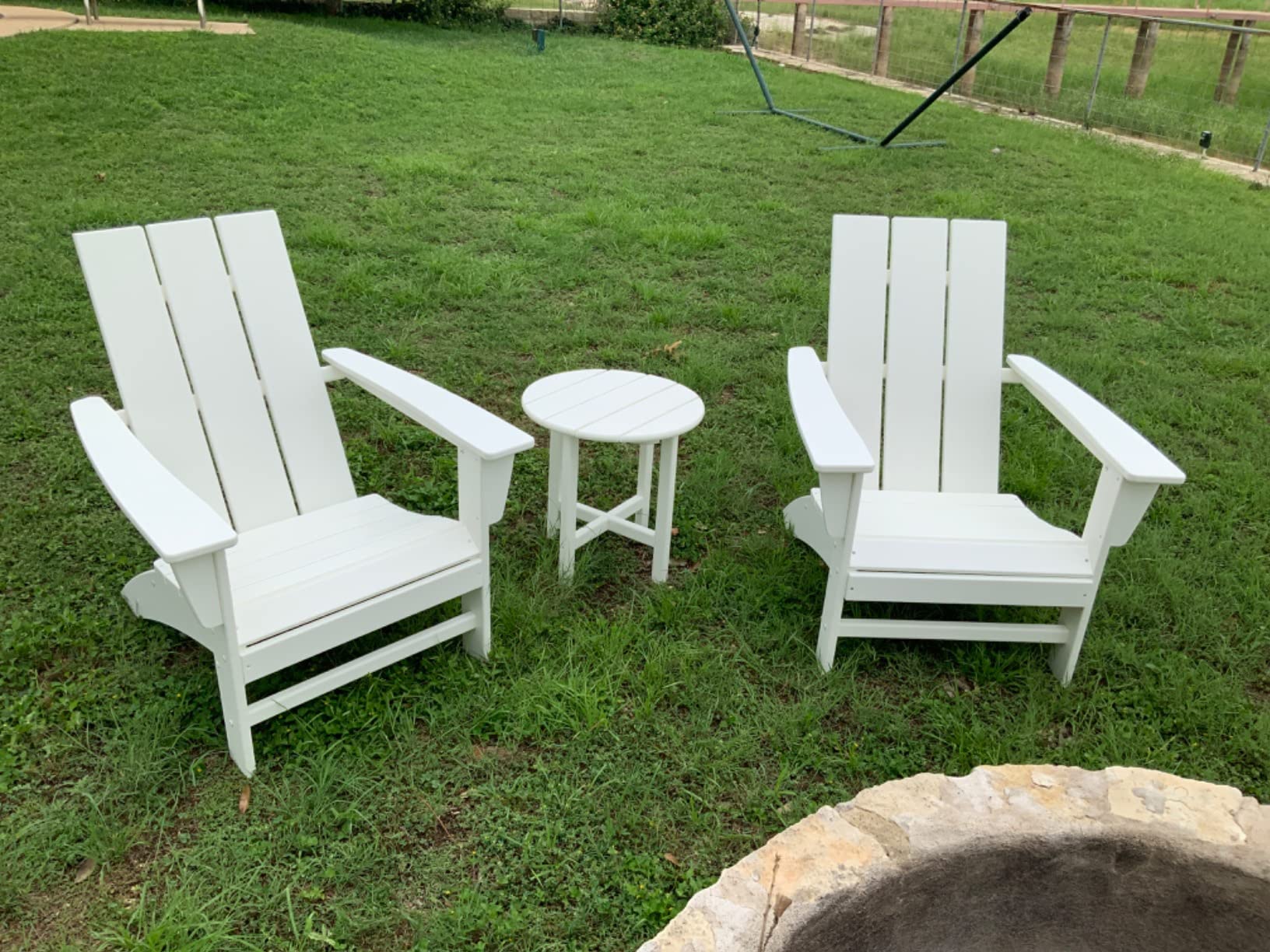 POLYWOOD AD420BL Modern Adirondack Chair, Black - Customer Photo 2