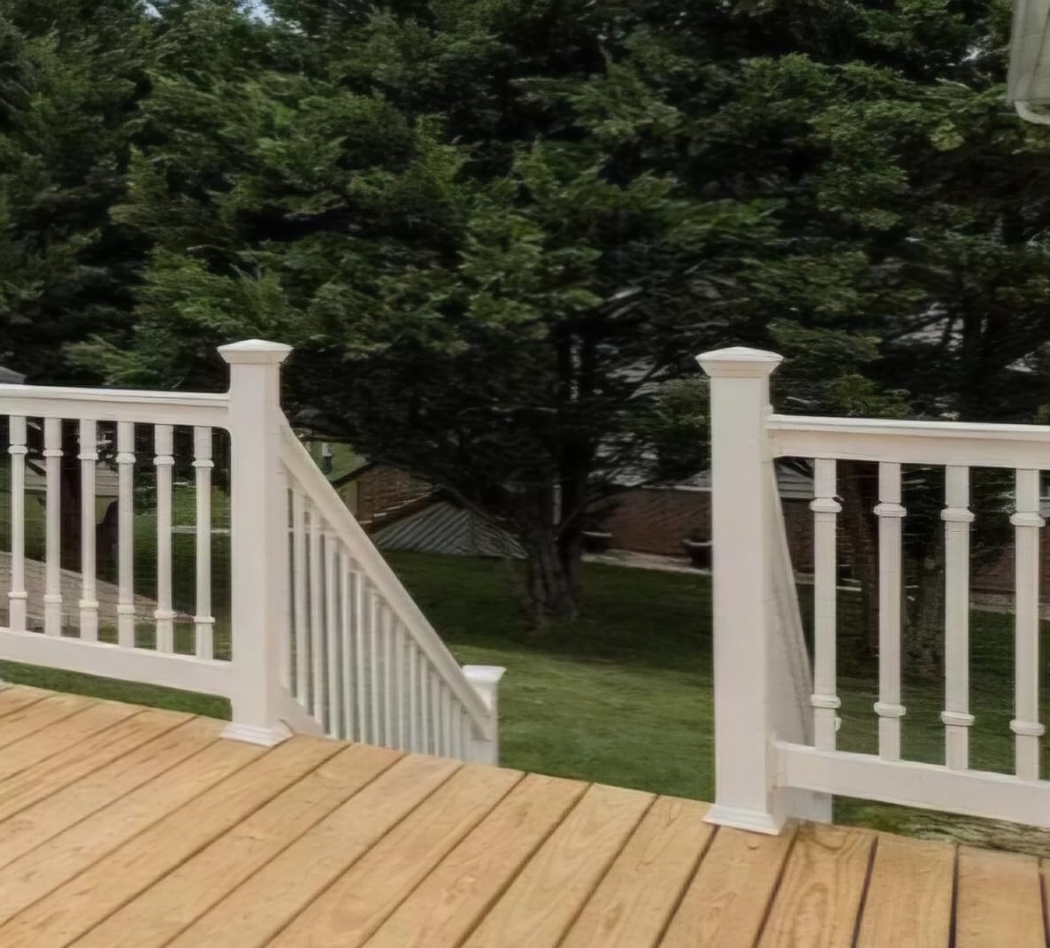 Weatherables Yorkshire Porch and Deck Railing Kit – Vinyl Railing Kit for Decks, Porches, Balconies, and More, Versatile Outdoor Railing (White, 36