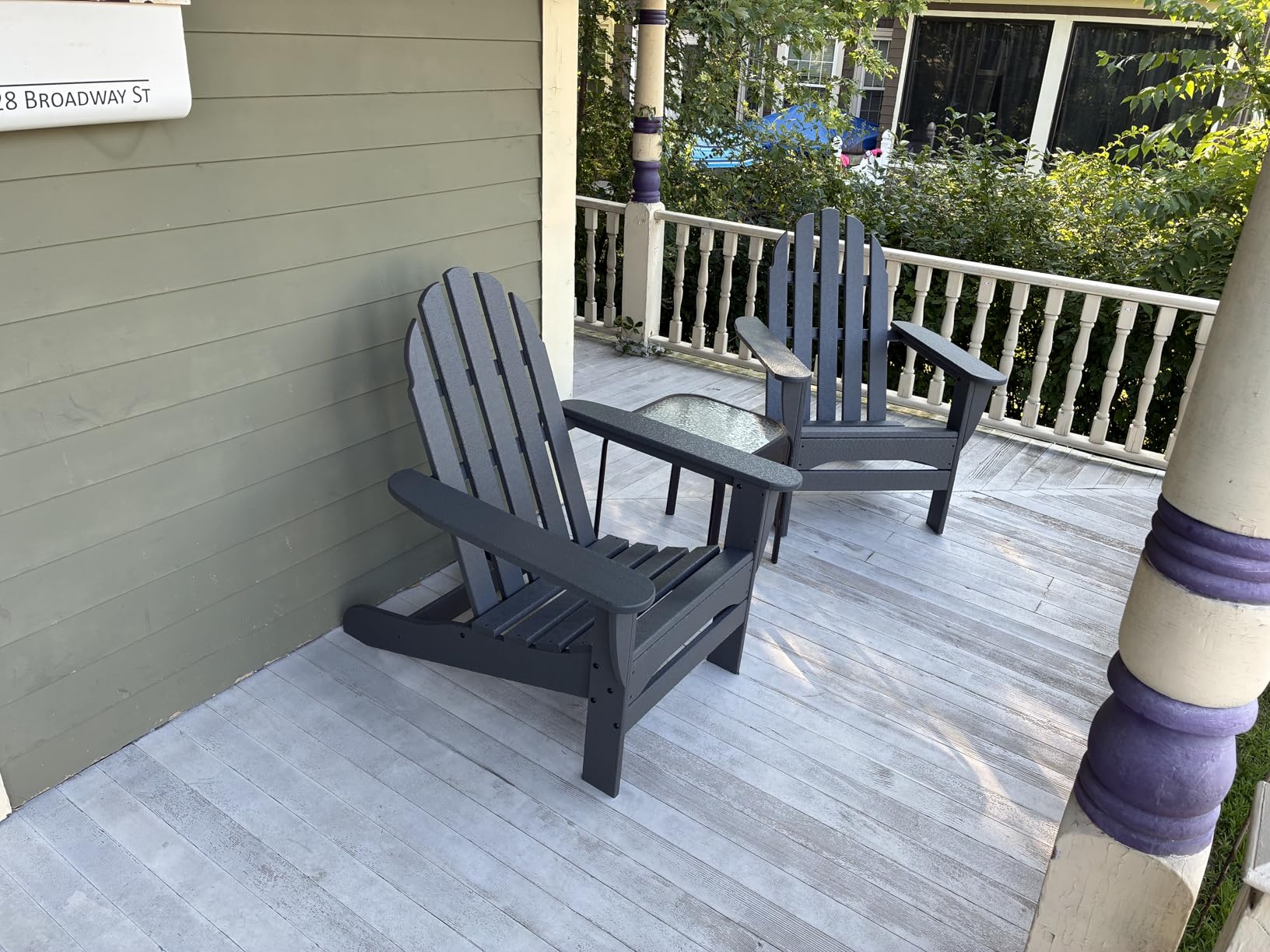 POLYWOOD AD4030GY Classic Outdoor Adirondack Chair, Slate Grey - Customer Photo 1