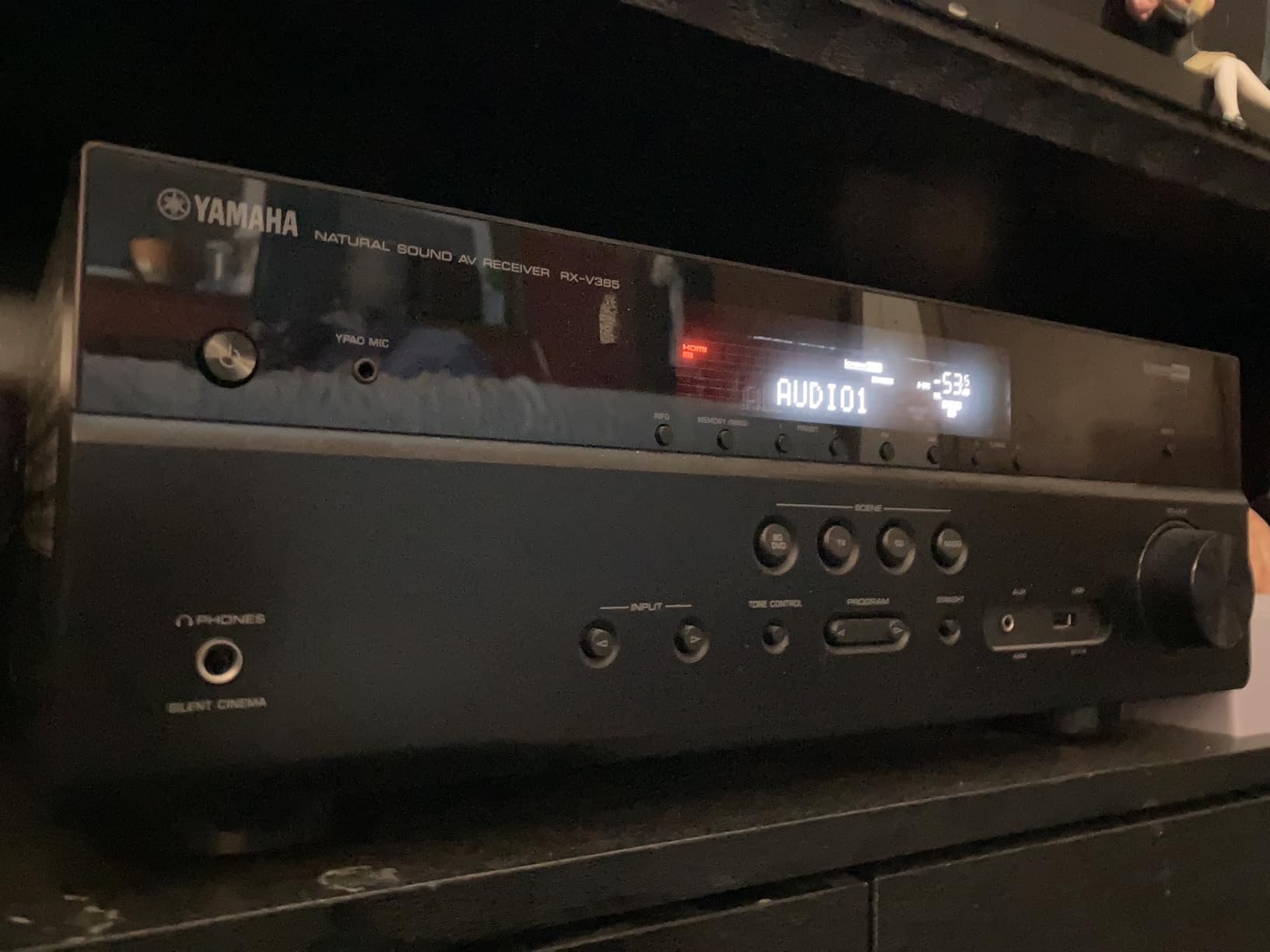 YAMAHA RX-V385 5.1-Channel 4K Ultra HD AV Receiver with Bluetooth - Customer Photo 1