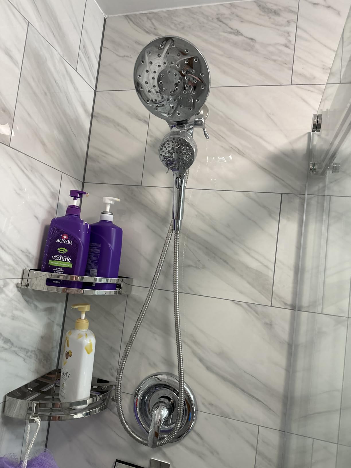 Moen Engage Magnetix 2-in-1 Combo Rain Showerhead with Detachable Handheld Shower Spray, Featuring Magnetic Docking System, Spot Resist Brushed Nickel, 26009SRN - Customer Photo 1