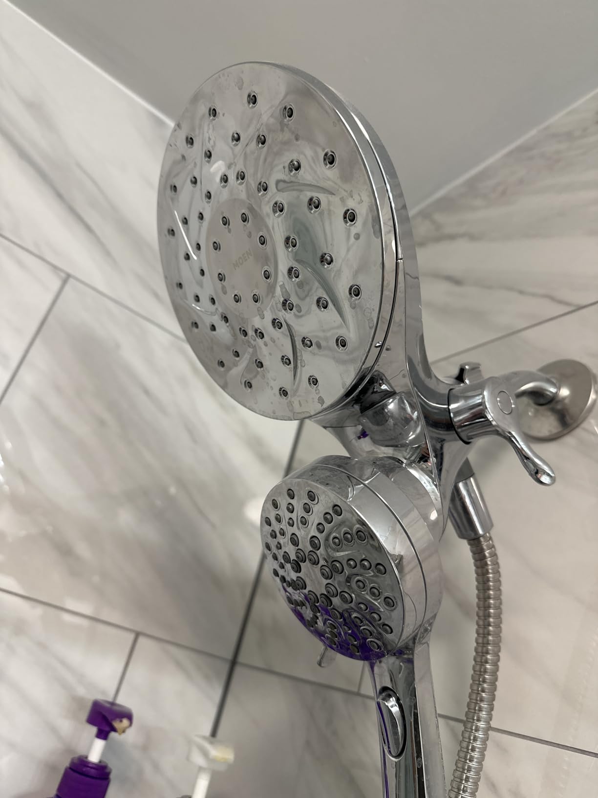 Moen Engage Chrome Magnetix 2-in-1 Combo Rain Showerhead with Detachable Handheld Shower Spray, Featuring Magnetic Docking System, 26009 - Customer Photo 2