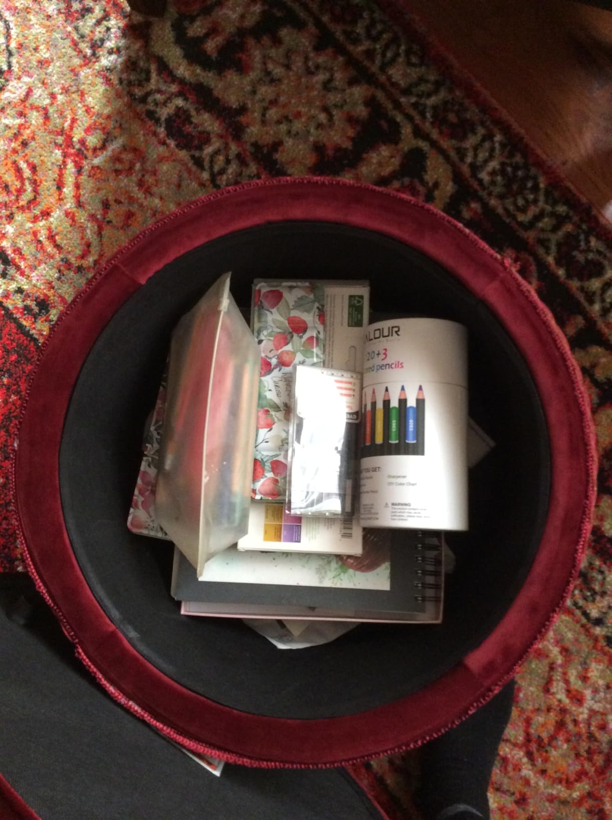 Homepop Home Decor | Upholstered Round Velvet Tufted Foot Rest Ottoman | Ottoman with Storage for Living Room & Bedroom | Decorative Home Furniture, Green - Customer Photo 1