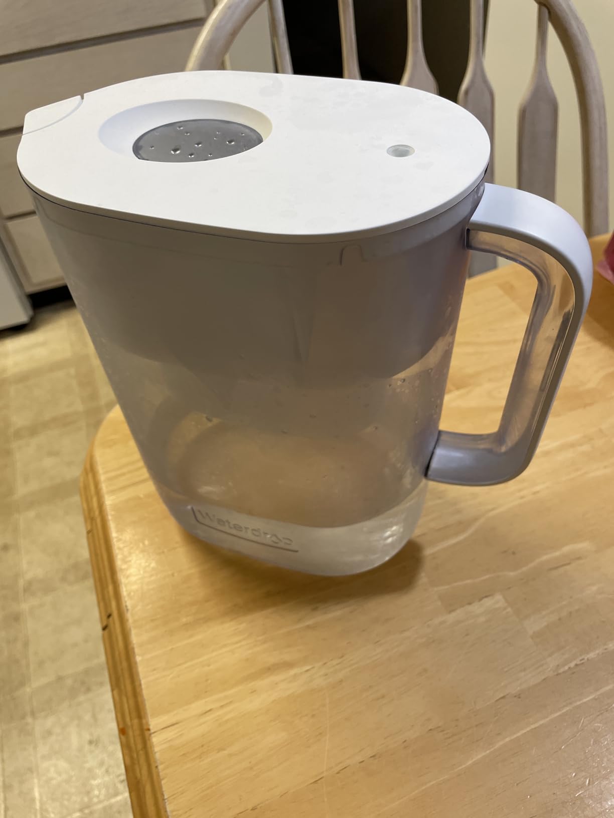 Waterdrop Water Filter Pitcher with 1 Filter, 200-Gallon Long-Life, 10-Cup Large Water Filter Pitcher, Improved Coffee & Tea Taste, NSF Certified, 5X Times Lifetime, Reduces PFOA/PFOS, Chlorine, Blue - Customer Photo 1