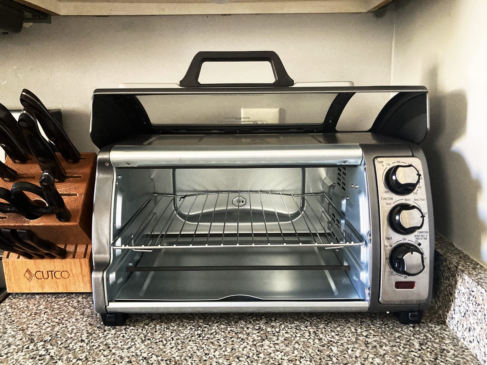 Hamilton Beach 6 Slice Convection Toaster Oven With Easy Reach Roll-Top Door, Bake, Broil & Toast Functions, Auto Shutoff, Silver (31123DA) - Customer Photo 2