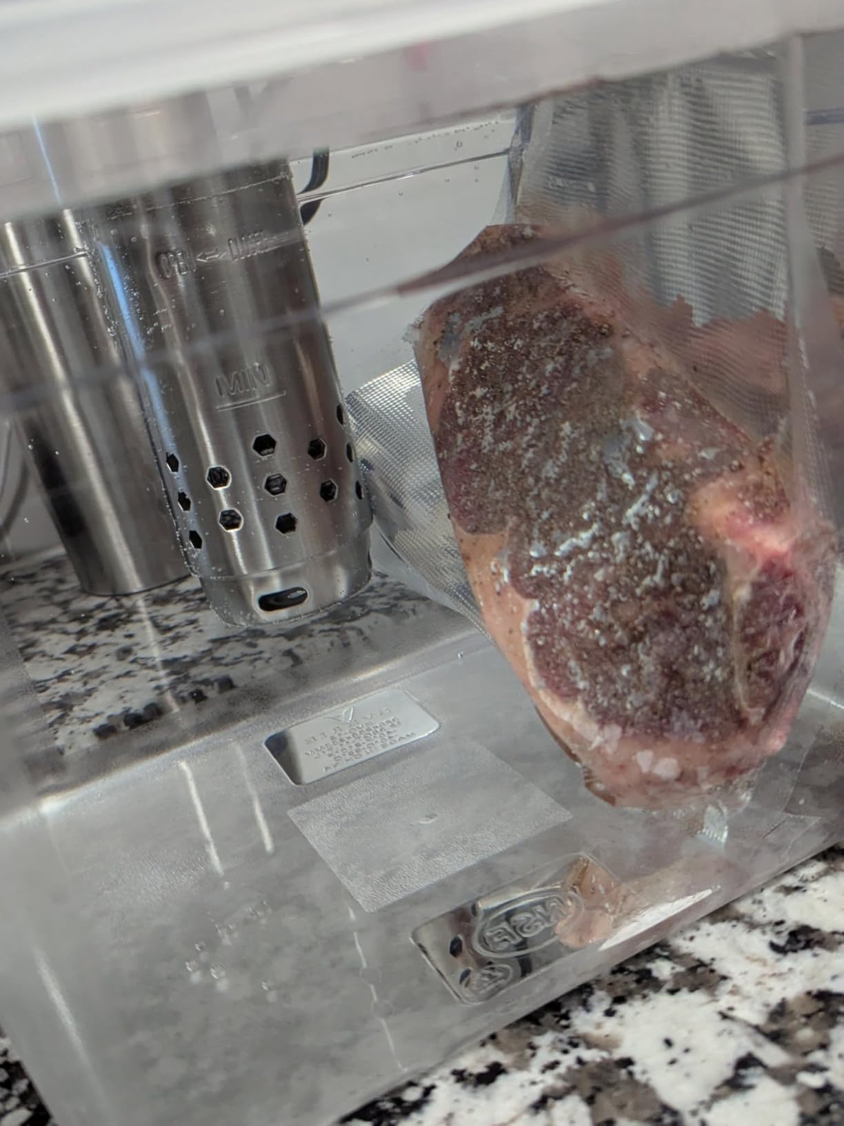 KitchenBoss Sous Vide Cooker Machine: Ultra-quiet 1100 Watt IPX7 Waterproof Water Thermal Immersion Circulator Accurate Temperature Control Digital Display Slow Cooking Sous-vide - Customer Photo 1