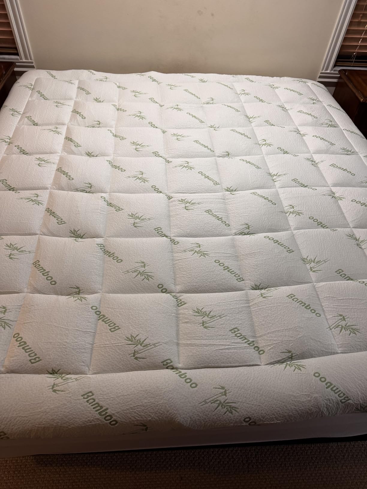 Ultra Soft Queen Size Mattress Topper - Viscose Made from Bamboo Pillow Top Mattress Pad for Back Pain Relief - Naturally Cooling for Hot Sleepers, Green - Customer Photo 2
