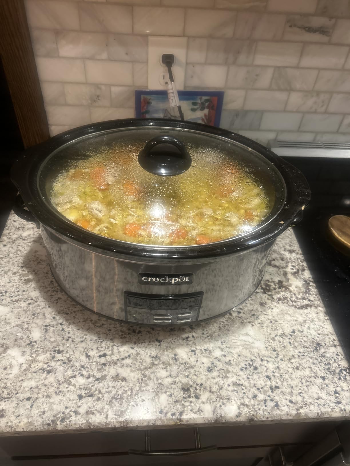 Crock-Pot Large 8-Quart Programmable Slow Cooker with Auto Warm Setting Black Stainless Steel customer photo 1