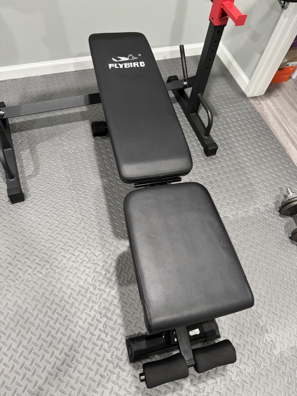 FLYBIRD Adjustable Weight Bench, ASTM-Certified 800LBS Workout Bench Foldable for Home Gym, 90° to -30° FID and 30in Extended Backrest for Bench Press Strength Training Exercise - Customer Photo 1