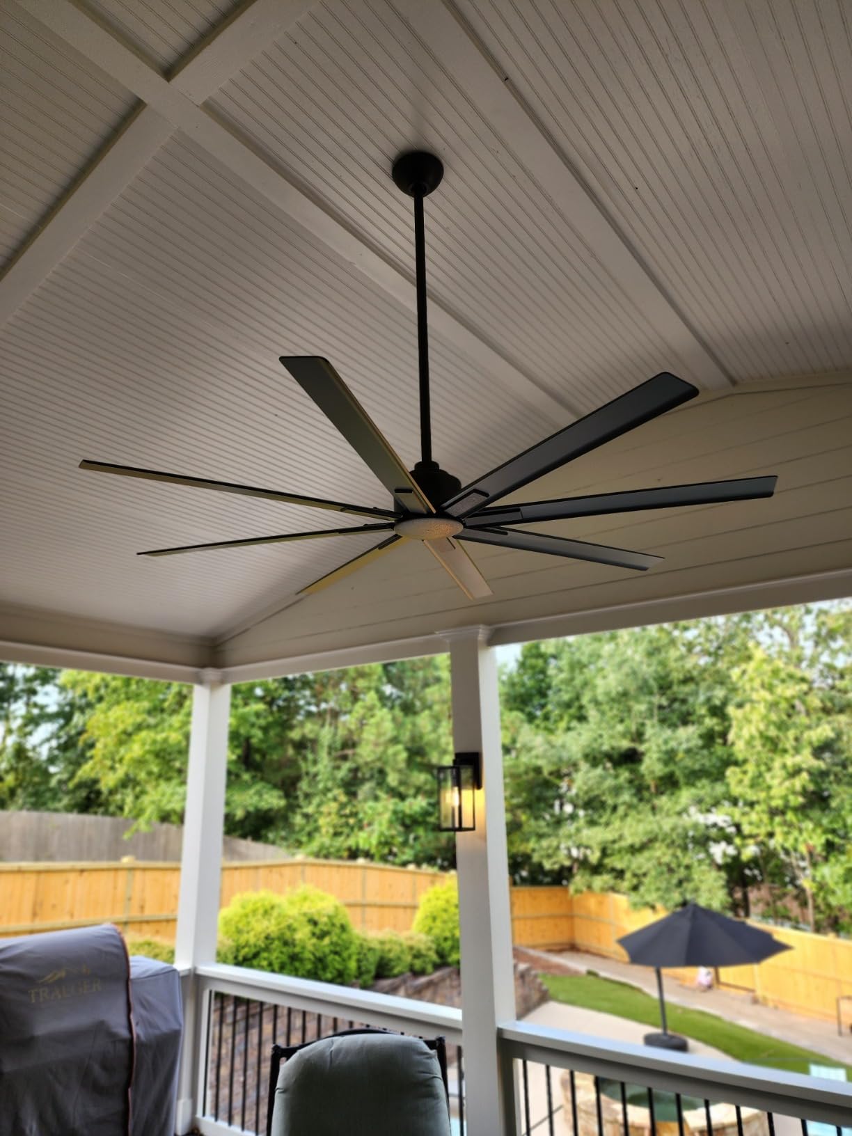 Minka-Aire F896-65-CL Xtreme H2O 65 Inch Outdoor Ceiling Fan with DC Motor in Coal Finish - Customer Photo 2