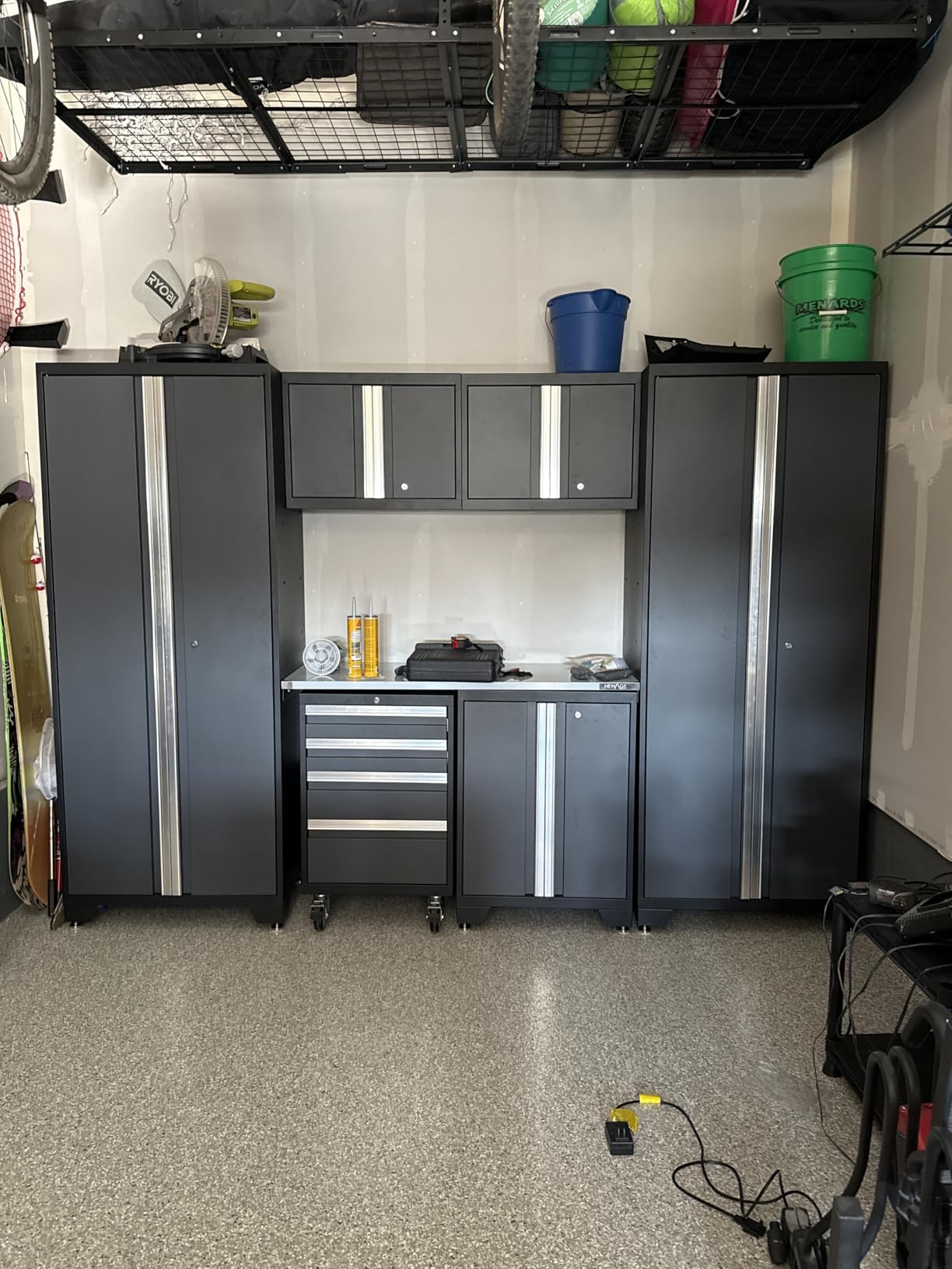 NewAge Products Garage Cabinet Bold Series 7 PC Set Gray (48