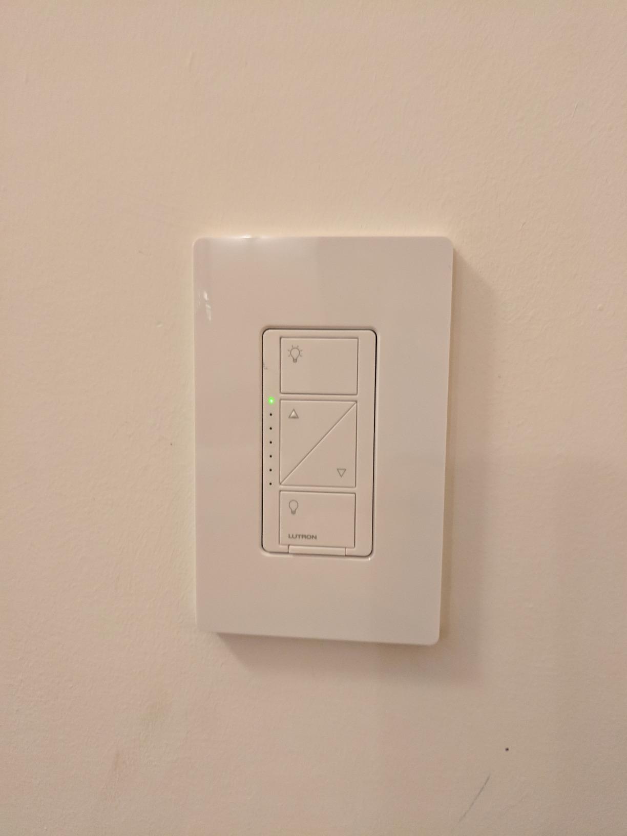 Lutron Caseta Original Smart Dimmer Switch Kit w/ Hub, with Pico Remote, Wallmount Bracket, & Smart Hub, Works with Alexa, Apple Home, Google Home, 3 Way, 150W, No Neutral Req, P-BDG-PKG1W-A - Customer Photo 2