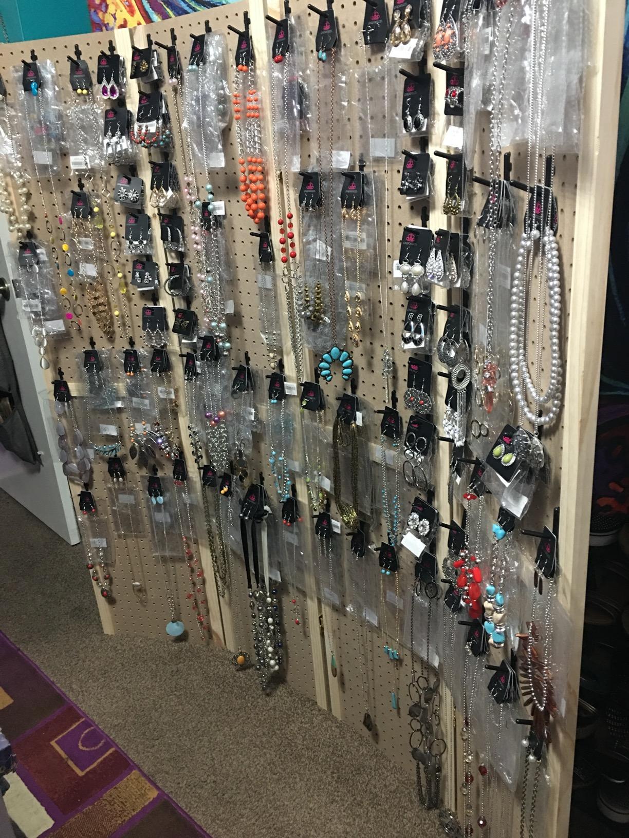 SSWBasics 5 Foot 4-Panel Folding Pegboard Stand for Crafting - Versatile Pegboard Display and Room Divider - Paint-Ready Surface for Customization - Perfect for Trade Shows, Flea Markets, and Home - Customer Photo 2