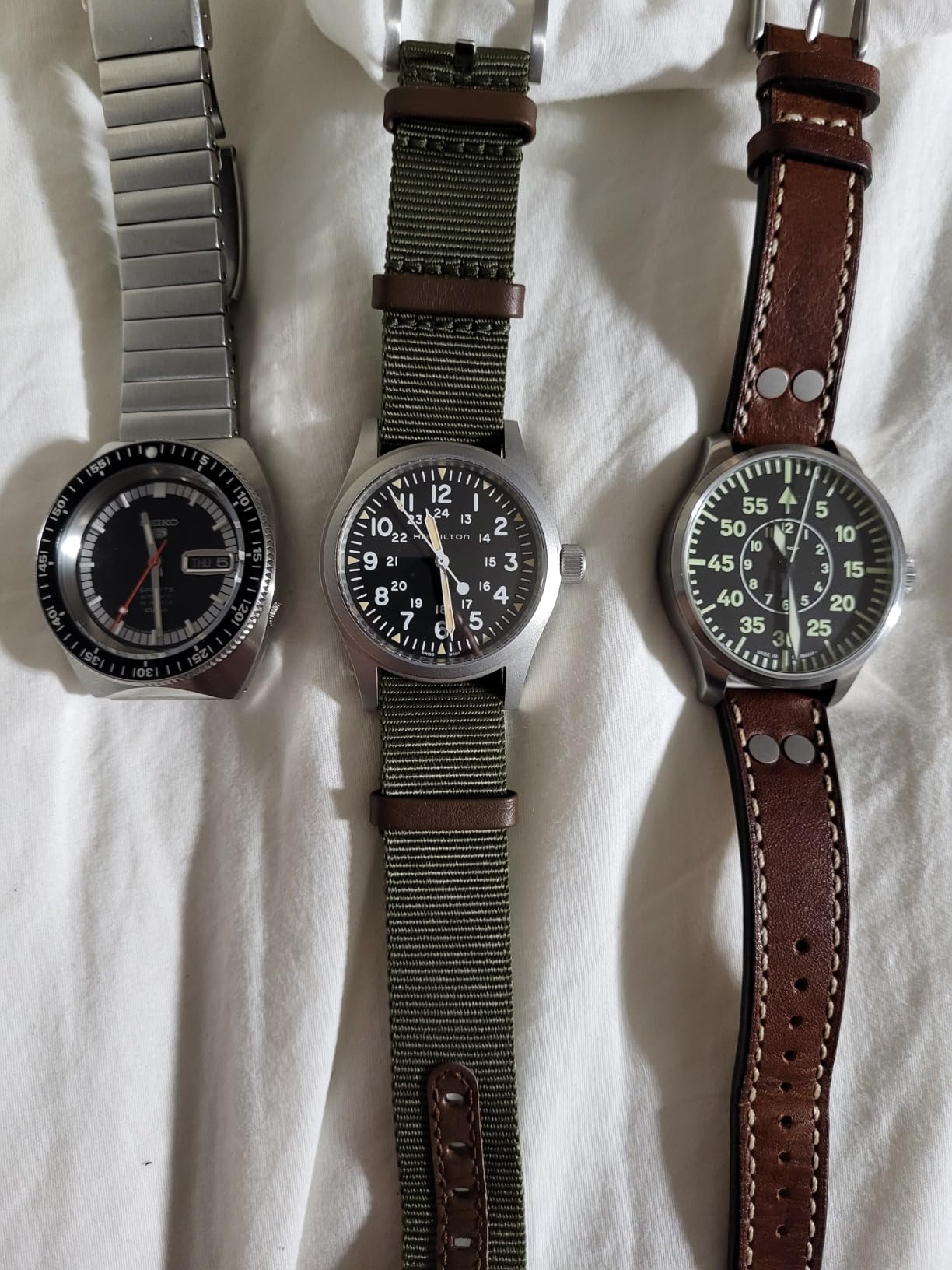 Hamilton Khaki Field Mechanical Men's Watch, 38mm Stainless Steel Case, Swiss Made, Black Dial - Customer Photo 2