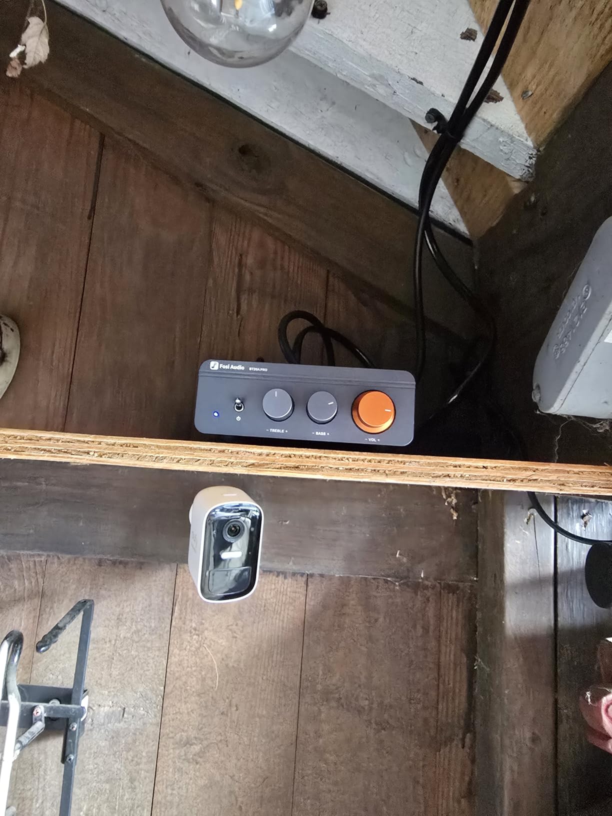 Fosi Audio BT20A Pro Bluetooth 5.0 Amplifier, 300W x2 Wireless Amp, TPA3255 2 Channel Mini Class D Integrated Home Audio Outdoor Stereo Receiver with Bass Treble Control for Passive Speakers - Customer Photo 1