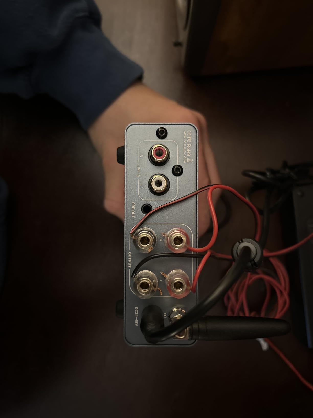 Fosi Audio BT20A Pro Bluetooth 5.0 Amplifier, 300W x2 Wireless Amp, TPA3255 2 Channel Mini Class D Integrated Home Audio Outdoor Stereo Receiver with Bass Treble Control for Passive Speakers - Customer Photo 2