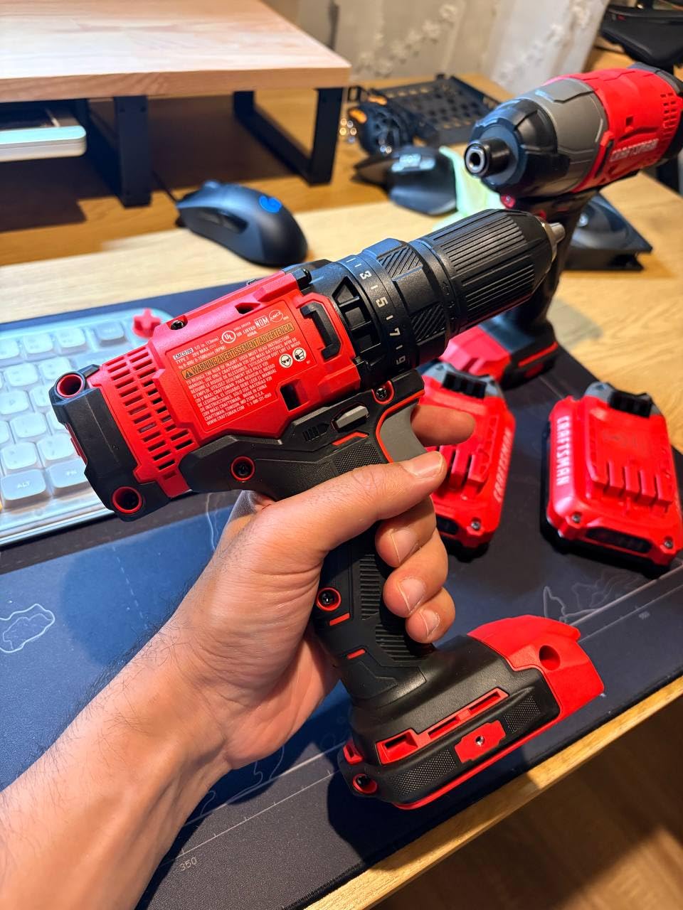 CRAFTSMAN V20 MAX Cordless Drill Driver and Impact Driver Set, Power Tool Set with 2 Batteries and Charger, LED Work Light, 2 Bits, Bag (CMCK200C2) - Customer Photo 2