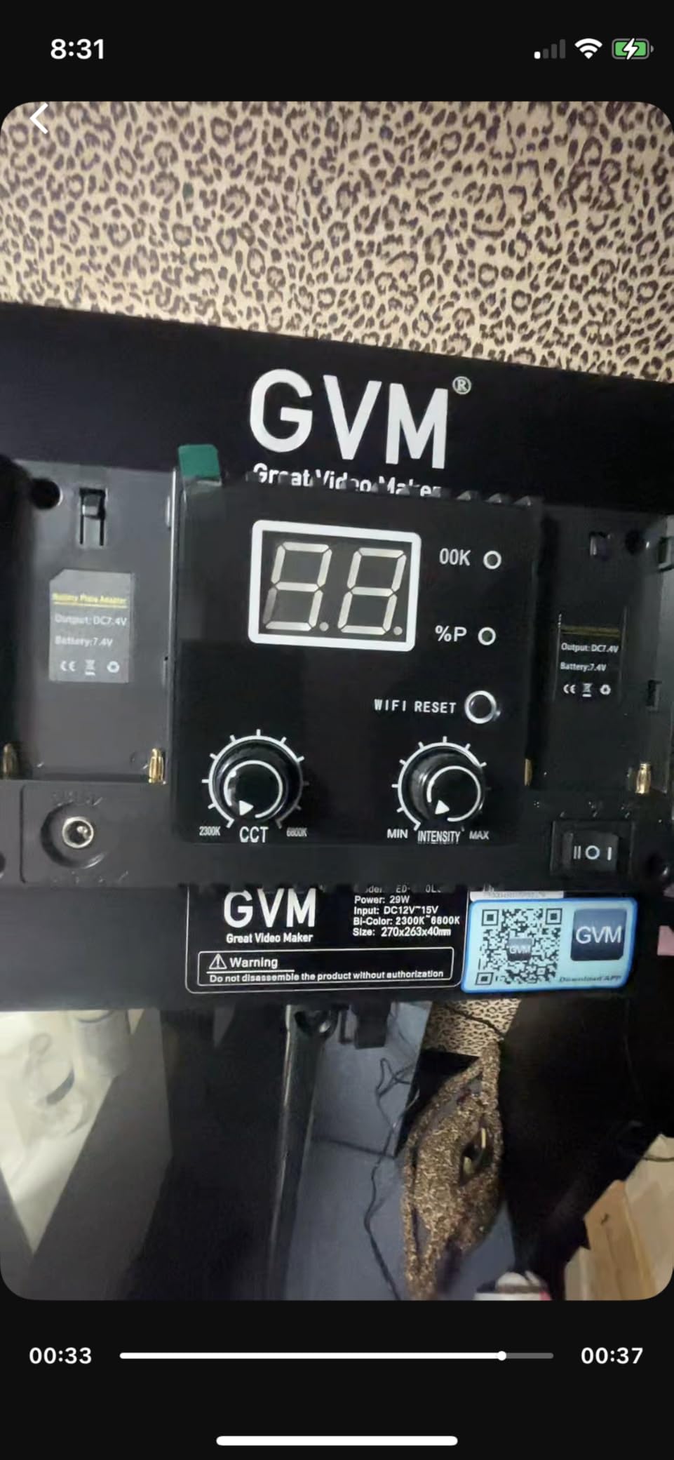 GVM 2 Pack LED Video Lighting Kits with APP Control, Bi-Color Variable 2300K~6800K with Digital Display Brightness of 10~100% for Video Photography, CRI97+ TLCI97 Led Video Light Panel +Barndoor - Customer Photo 3