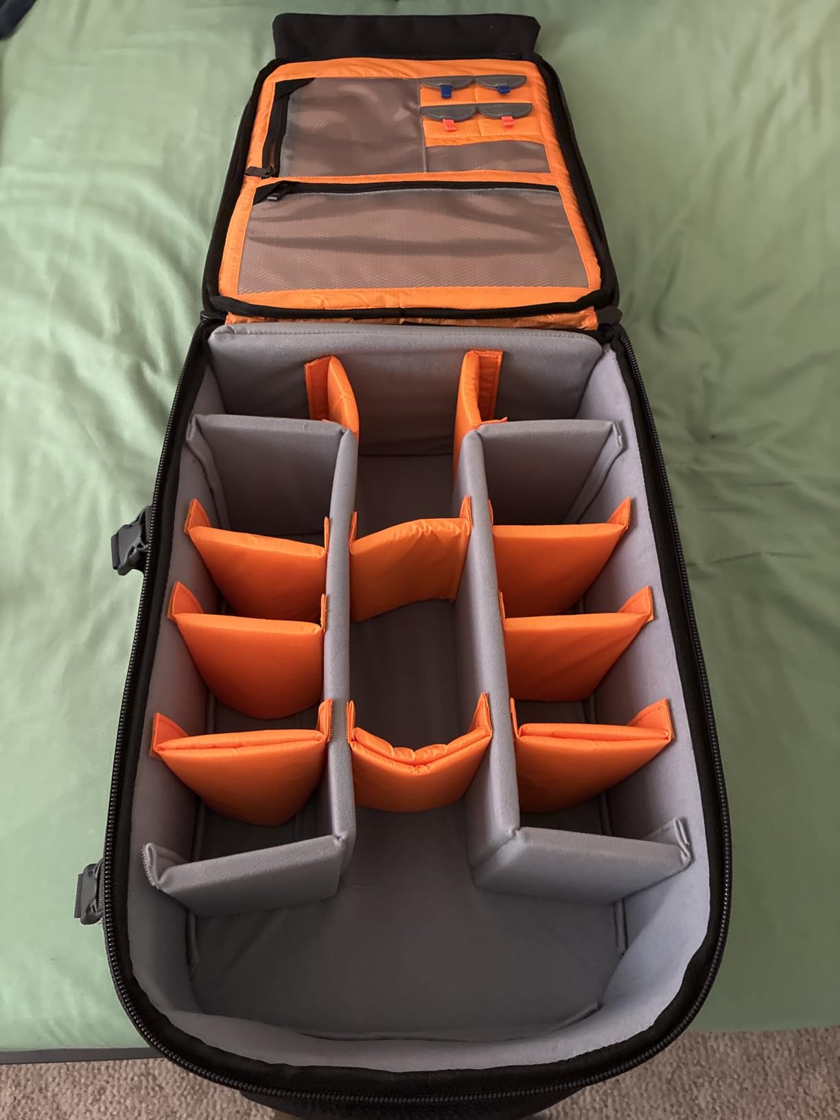 SLINGER 2-in-1 Wheeled Camera Backpack, Rolling Luggage Case with Handle and Anti-Shock Dividers for DSLR Cameras, Lenses, Hoods, Lighting, Tripod, & Accessories, Travel Camera Bag with Wheels - Customer Photo 1