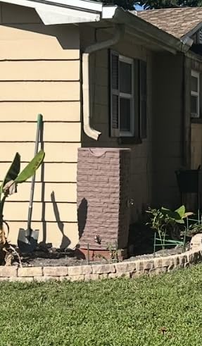 Good Ideas Impressions Riverwalk Rain Water Collection Barrel, Dark Granite, 50 Gallon - Faux Slate Rock Rainwater Catcher, Plastic Storage Drum with Dual Robust Metal Spigots & Fine Mesh Screen - Customer Photo 1