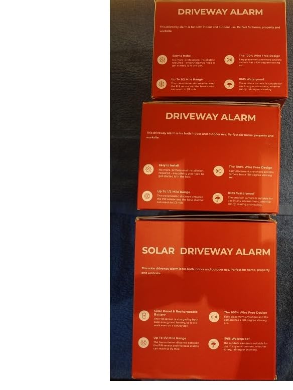 eMACROS Solar Wireless Driveway Alarm — 1/2 Mile Long Range Motion Sensor for Long Driveways, Homes & Large Properties, Outdoor Weatherproof Security Alert System, Plug‑in Receiver - Customer Photo 2