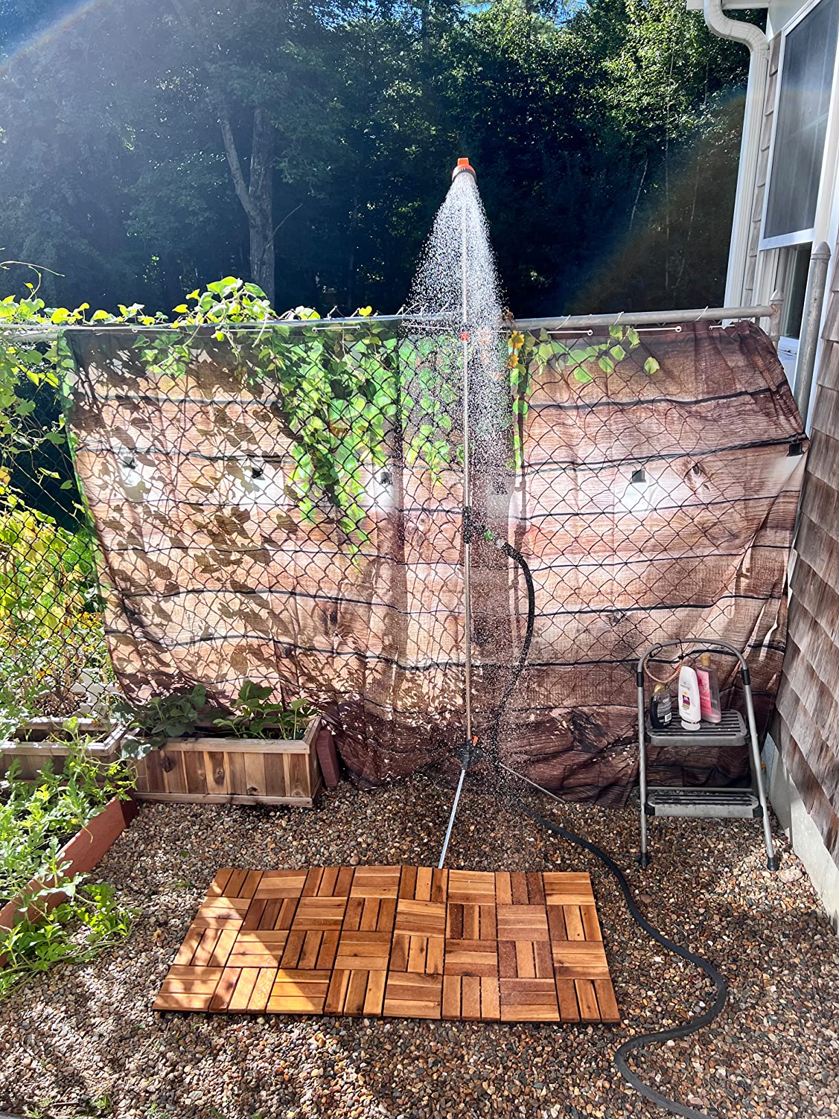 CAMPLUX Portable Poolside Outdoor Shower with on/off Valve and Tripod Stand - Customer Photo 1