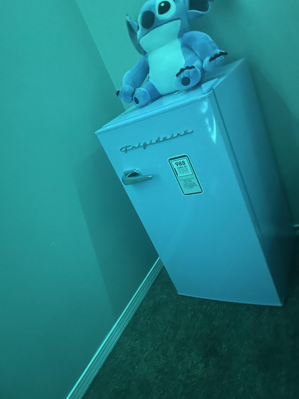 FRIGIDAIRE EFR376-BLACK 3.1 Cu Ft Black Retro Bar Fridge with Side Bottle Opener - Customer Photo 1