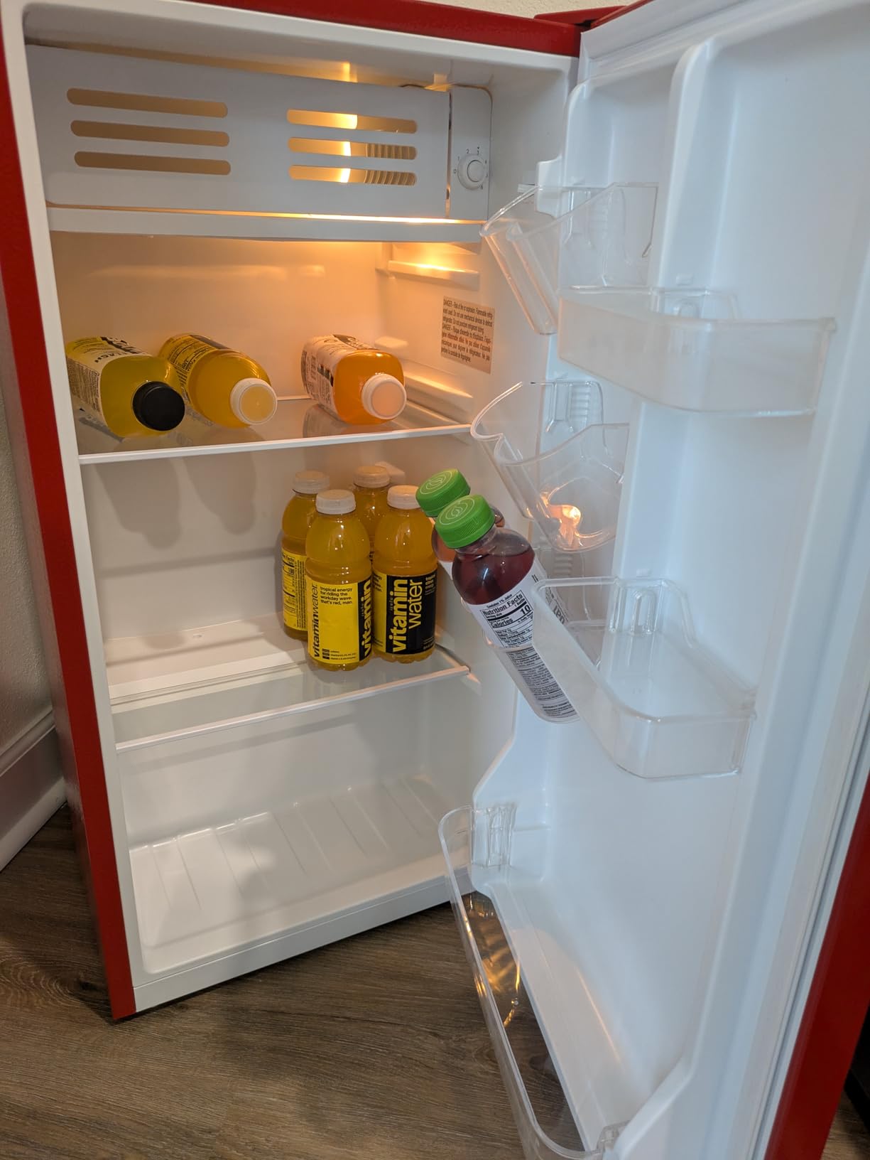 FRIGIDAIRE EFR376-BLACK 3.1 Cu Ft Black Retro Bar Fridge with Side Bottle Opener - Customer Photo 2