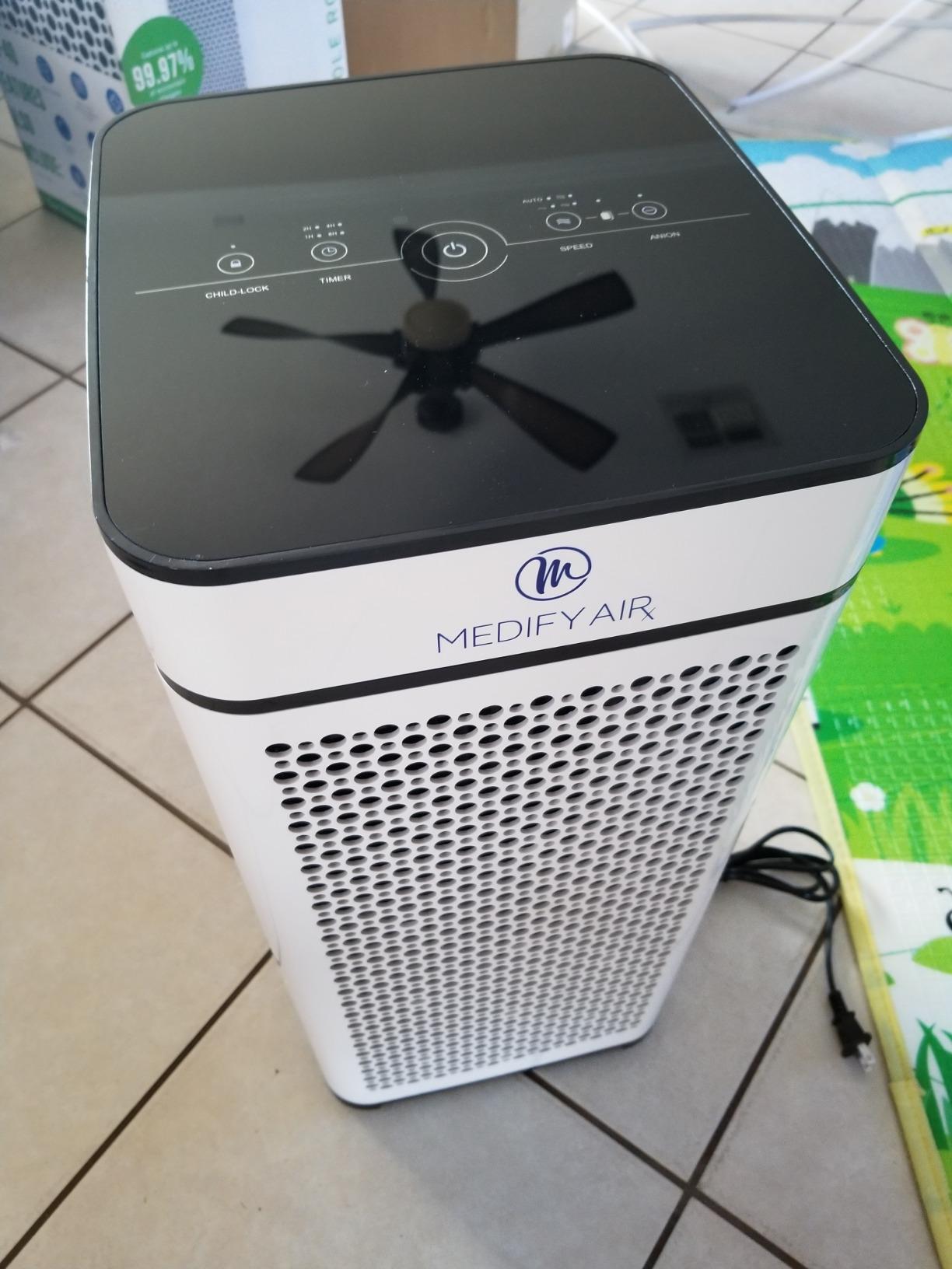 Medify MA-40 Air Purifier with True HEPA H13 Filter | 1,793 ft² Coverage in 1hr for Smoke, Wildfires, Odors, Pollen, Pets | Quiet 99.9% Removal to 0.1 Microns | White, 1-Pack - Customer Photo 3