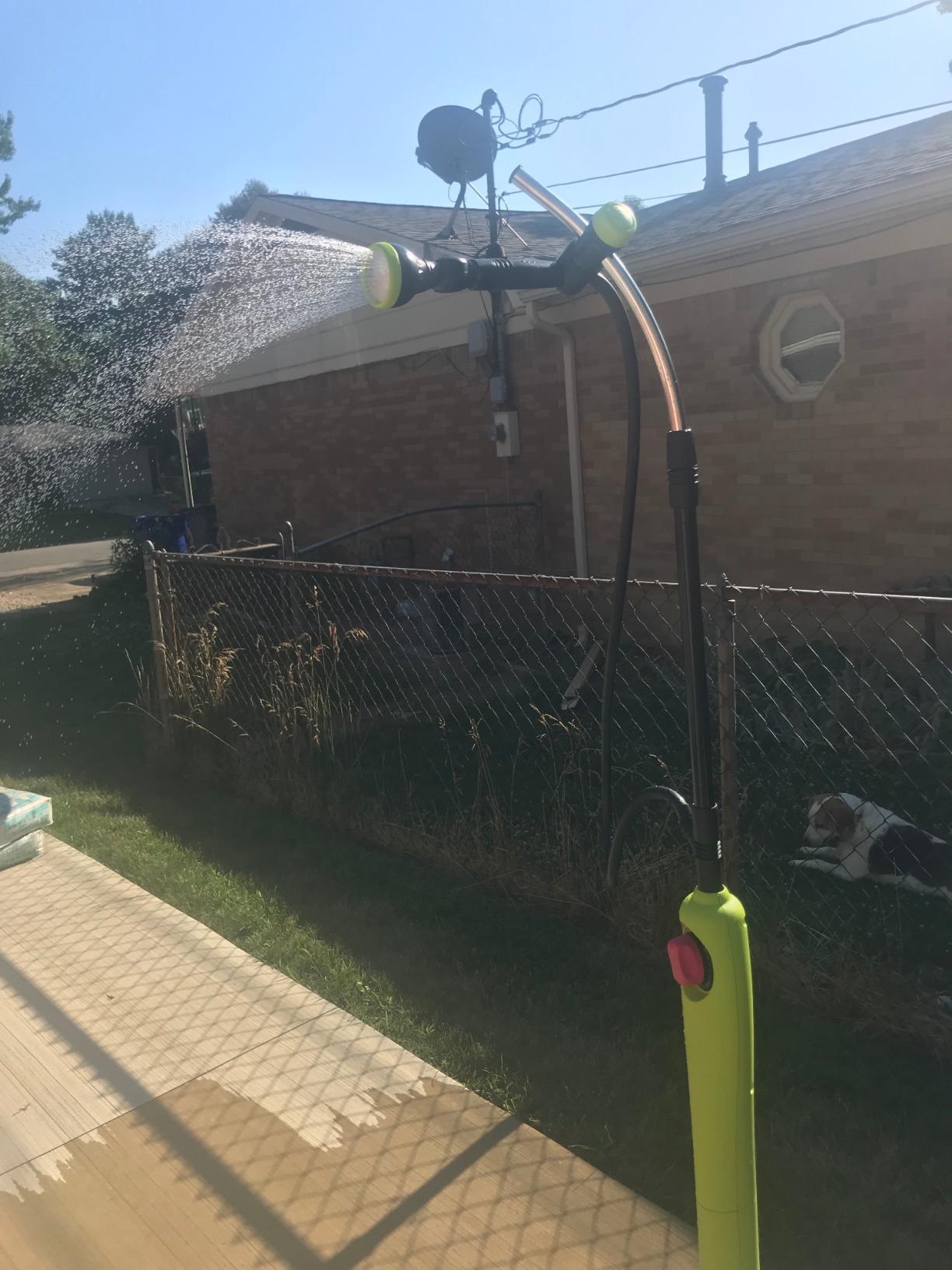GF Garden Sunny Style Premium Solar Shower - Portable Pool & Garden Shower - Blue - Customer Photo 2