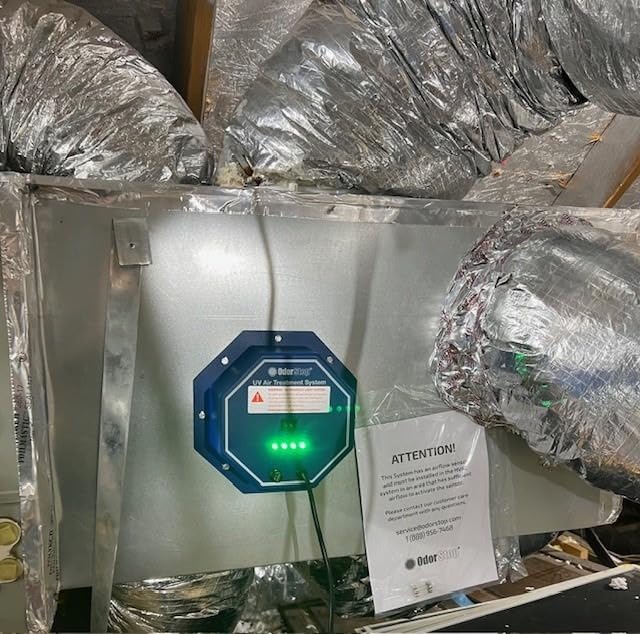 OdorStop OS72PRO UV Air Purifier 72W System with Energy Saving Airflow Sensor and 16-in Bulbs - Customer Photo 1