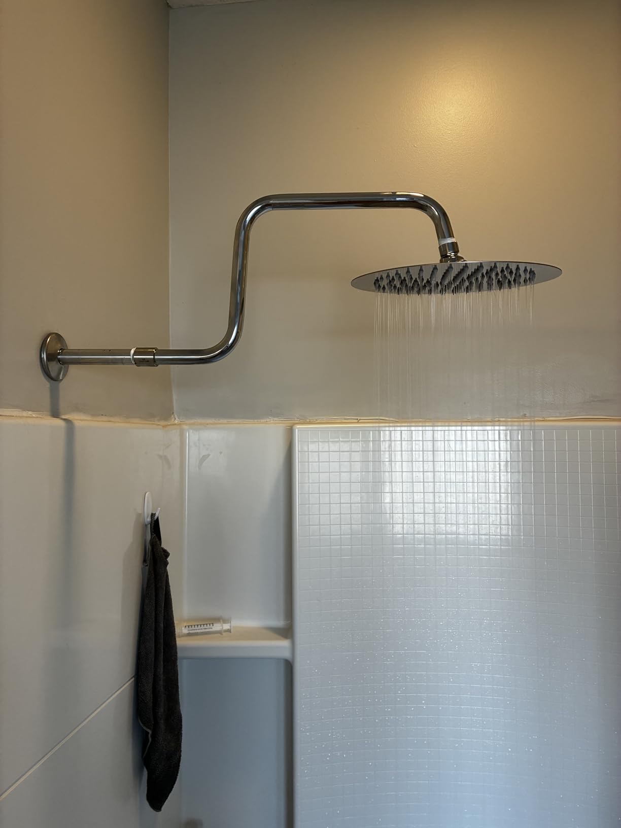 NearMoon Rain Shower Head, Ultra-Thin Design-Pressure Boosting, High Flow Stainless Steel Rainfall Head (8 Inch, Chrome Finish) customer photo 1