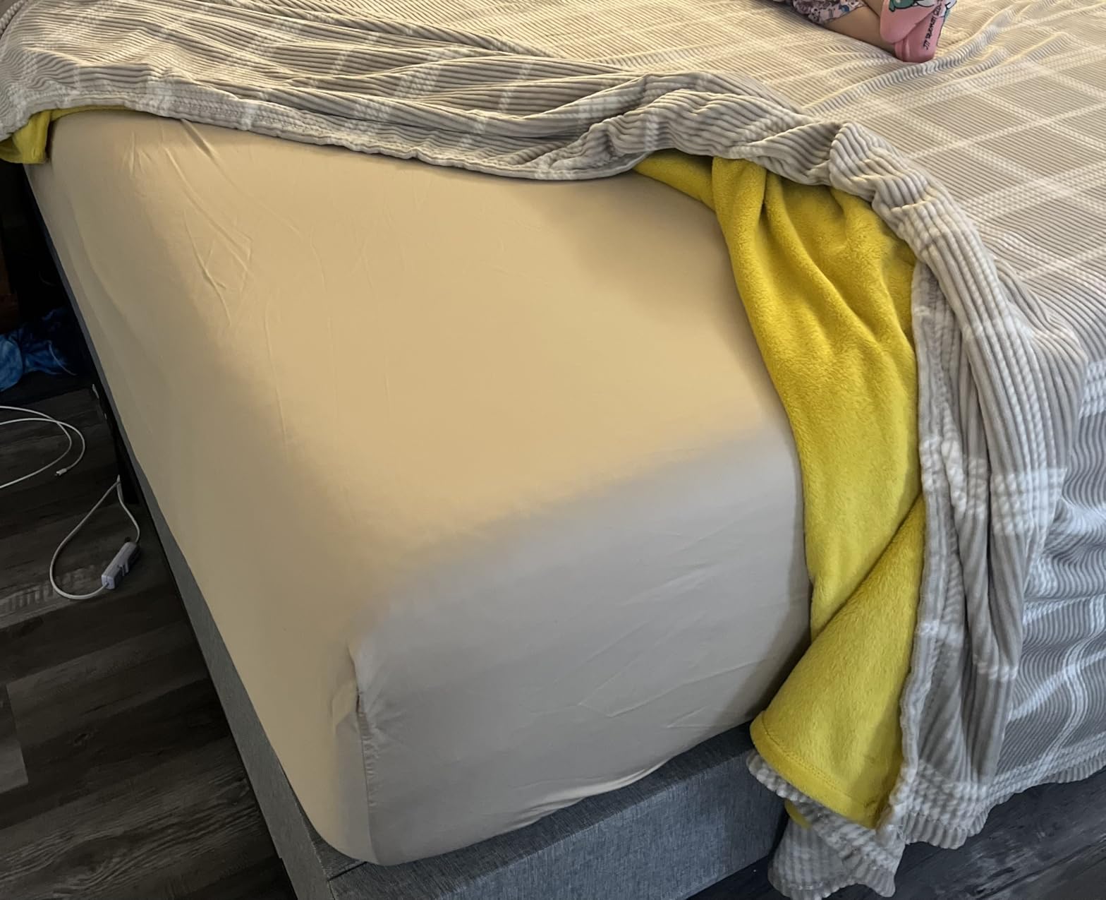 King Sheets by Pure Bamboo, Genuine 100% Organic Viscose Derived from Bamboo Bed Sheet Set, Soft & Cooling, Double Stitching - Customer Photo 2