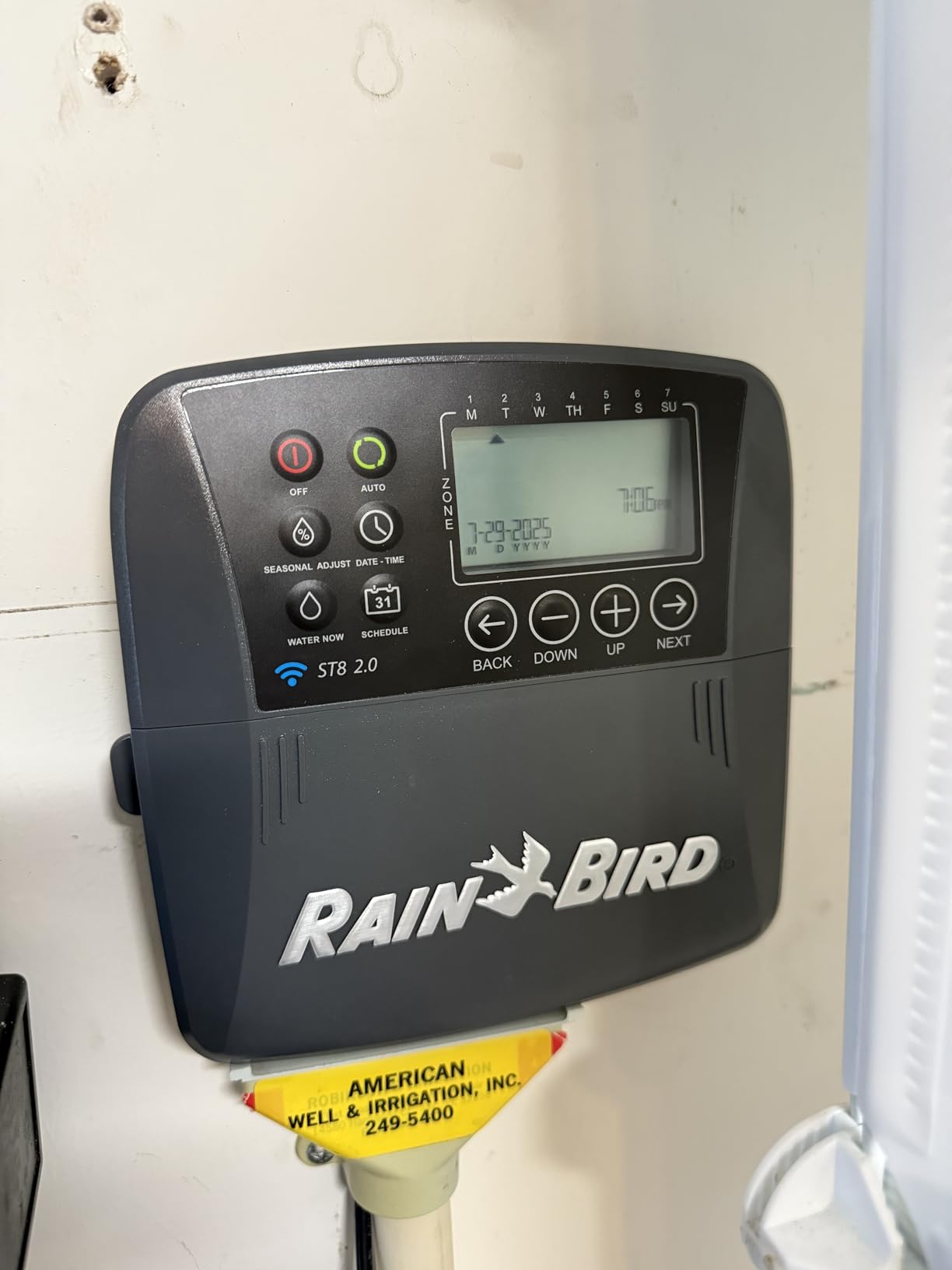 Rain Bird ST8O-2.0 Smart Indoor/Outdoor WiFi Sprinkler/Irrigation System Timer/Controller, WaterSense Certified, 8-Zone/Station, Compatible with Amazon Alexa - Customer Photo 2