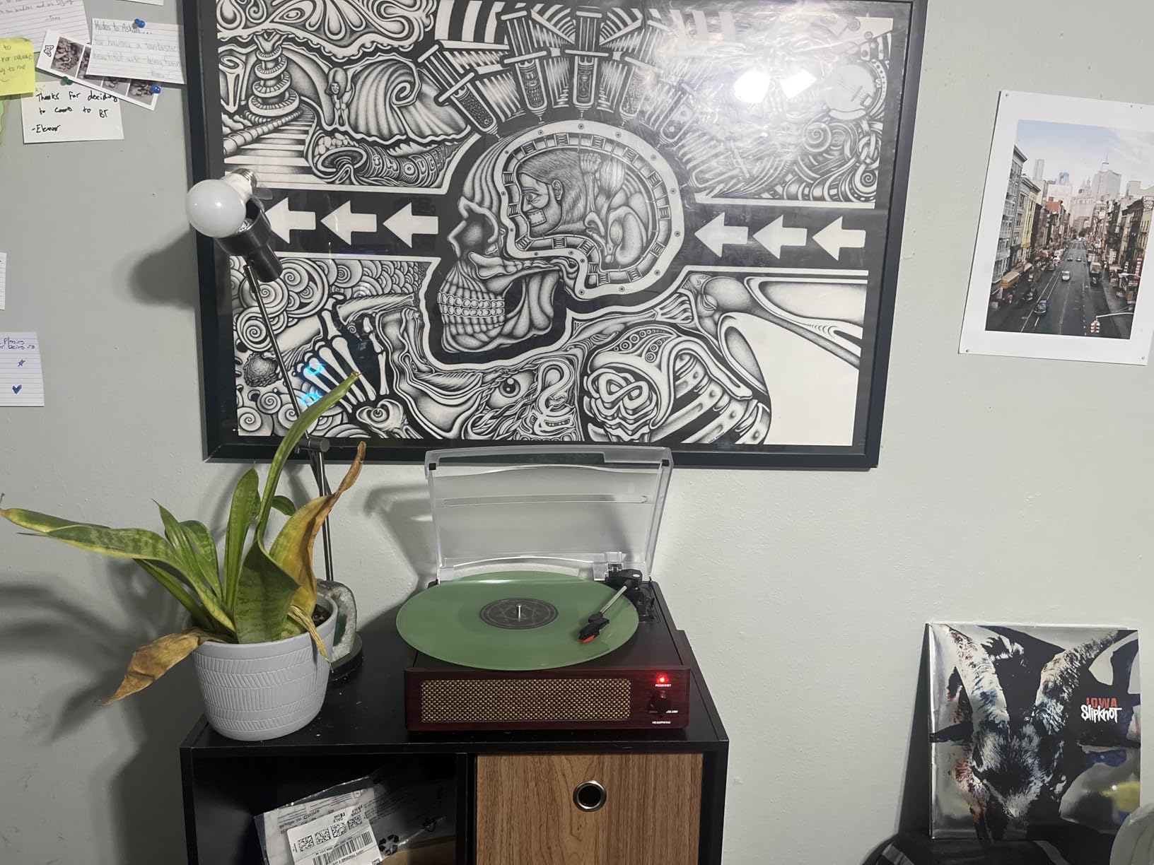 Vinyl Record Player Turntable with Built-in Bluetooth Receiver & 2 Stereo Speakers, 3 Speed 3 Size Portable Retro Record Player for Entertainment and Home Decoration - Customer Photo 2