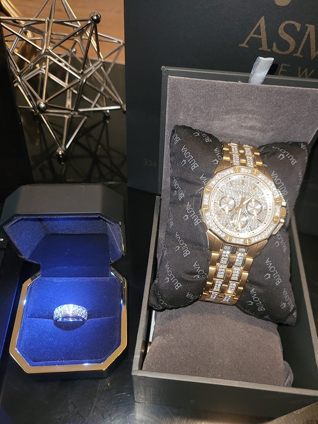 Bulova Men's Crystal Octava Chronograph Quartz Watch, Pave Crystal Dial - Customer Photo 2