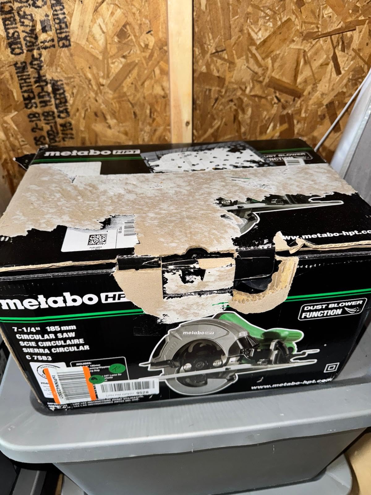 Metabo HPT 7-1/4-Inch Circular Saw Kit | 6,000 Rpm, 15-Amp Motor | Integrated Dust Blower | 24T Premium Framing/Ripping Blade | Single Handed Bevel Adjustment | C7SB3 - Customer Photo 1