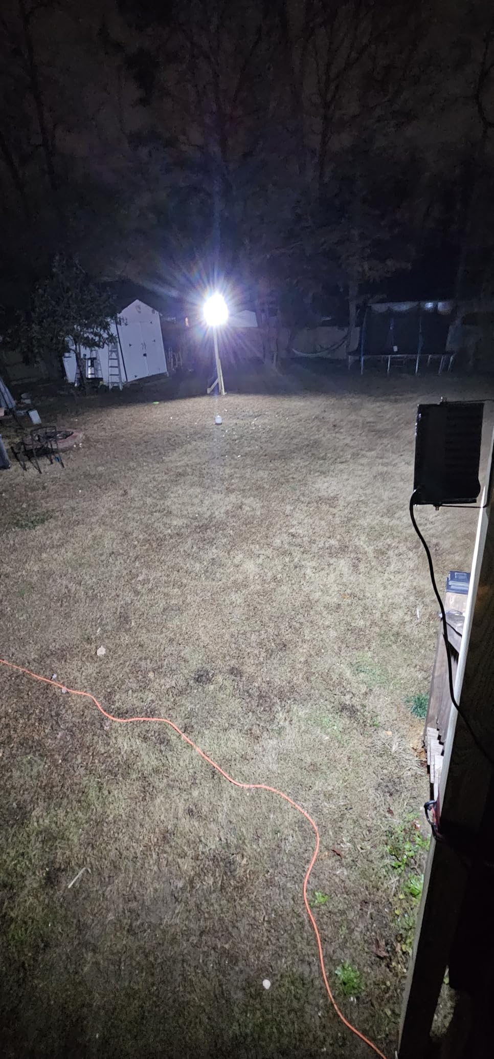 Onforu 120W Flood Lights Outdoor, 12000lm Bright LED Work Light with Plug, 6500K Daylight White LED Flood Lighting, IP66 Waterproof Security Yard Lights for Yard Garage Stadium 2 Pack - Customer Photo 2