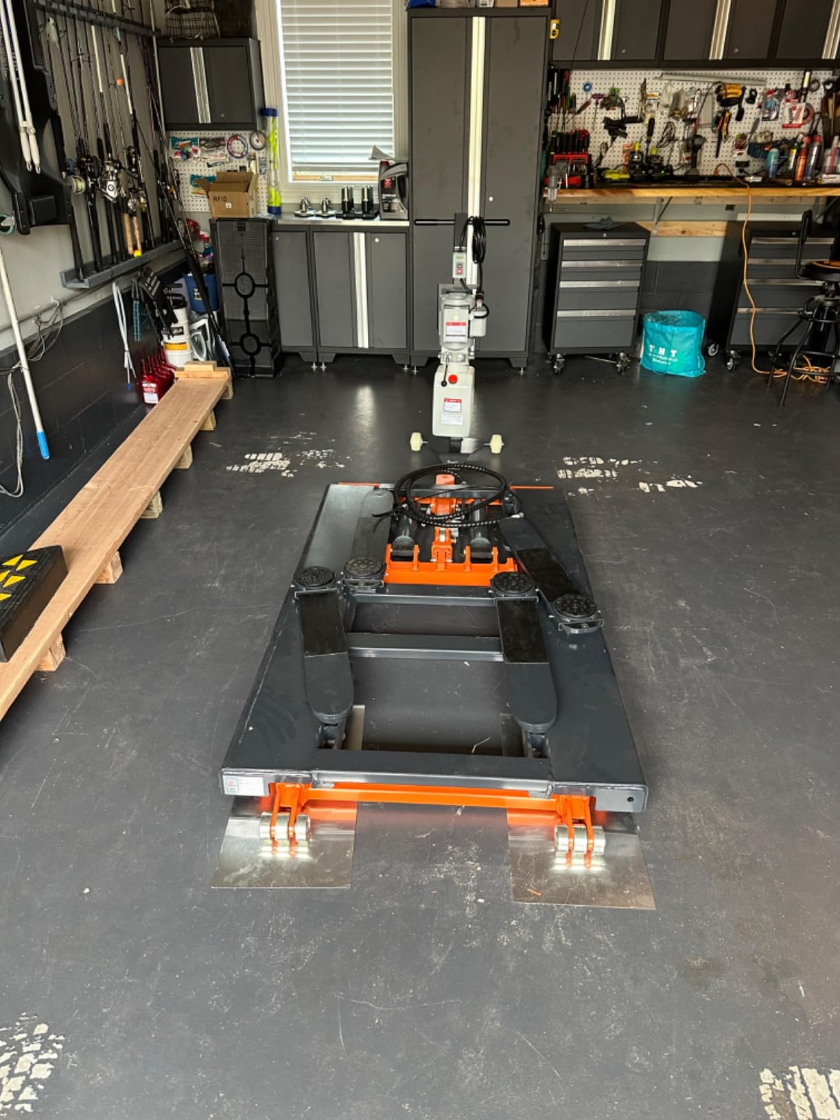 APlusLift 6600LB Portable Mid-Rise Scissor Lift 110V Power HW-SL6600X with 5 Year Structural Warranty - Customer Photo 1