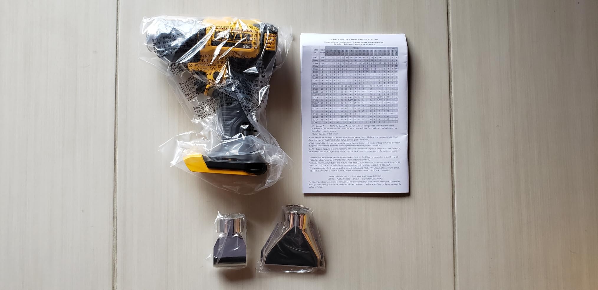 DEWALT 20V MAX Heat Gun, Cordless, Up to 990 Degrees, 42 Minutes of Run Time, LED Light, Heatgun with Flat and Hook Nozzle Attachments,Tool Only (DCE530B) - Customer Photo 1