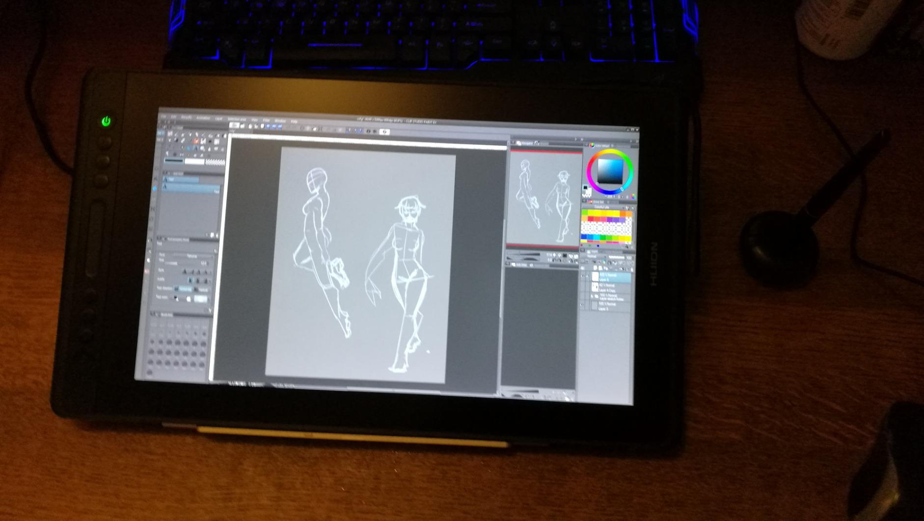 KAMVAS Pro 16 Drawing Tablet with Screen, 15.6 inch Pen Display Anti-Glare Glass 6 Shortcut Keys Adjustable Stand, Graphics Tablet for Drawing, Writing, Design, Work with Windows, Mac and Linux customer photo 1