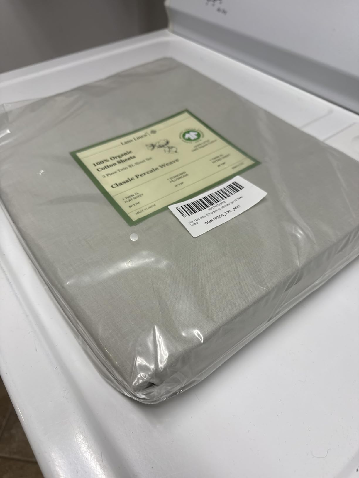 LANE LINEN Eco Friendly 100% Organic Cotton Queen Sheet Set, Soft & Comfy Fully Elasticized 15