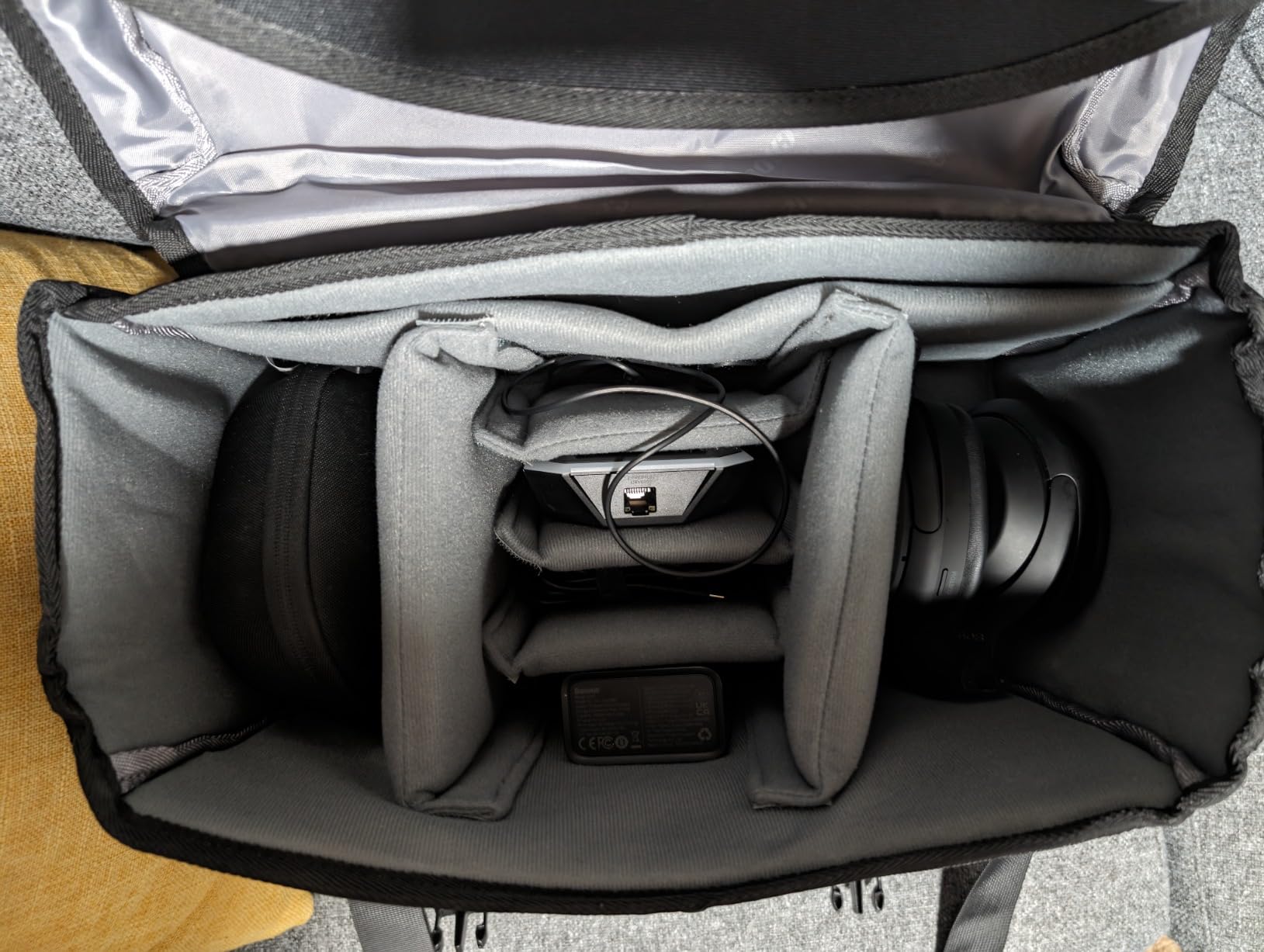 CADeN Camera Bag Case Shoulder Messenger Bag with Tripod Holder Compatible for Nikon, Canon, Sony, DSLR SLR Mirrorless Cameras Waterproof (Black, Small) - Customer Photo 1