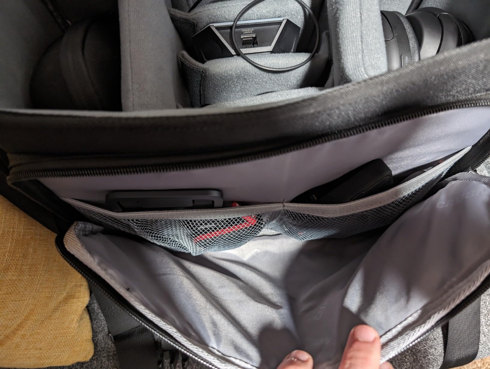 CADeN Camera Bag Case Shoulder Messenger Bag with Tripod Holder Compatible for Nikon, Canon, Sony, DSLR SLR Mirrorless Cameras Waterproof (Black, Small) - Customer Photo 2