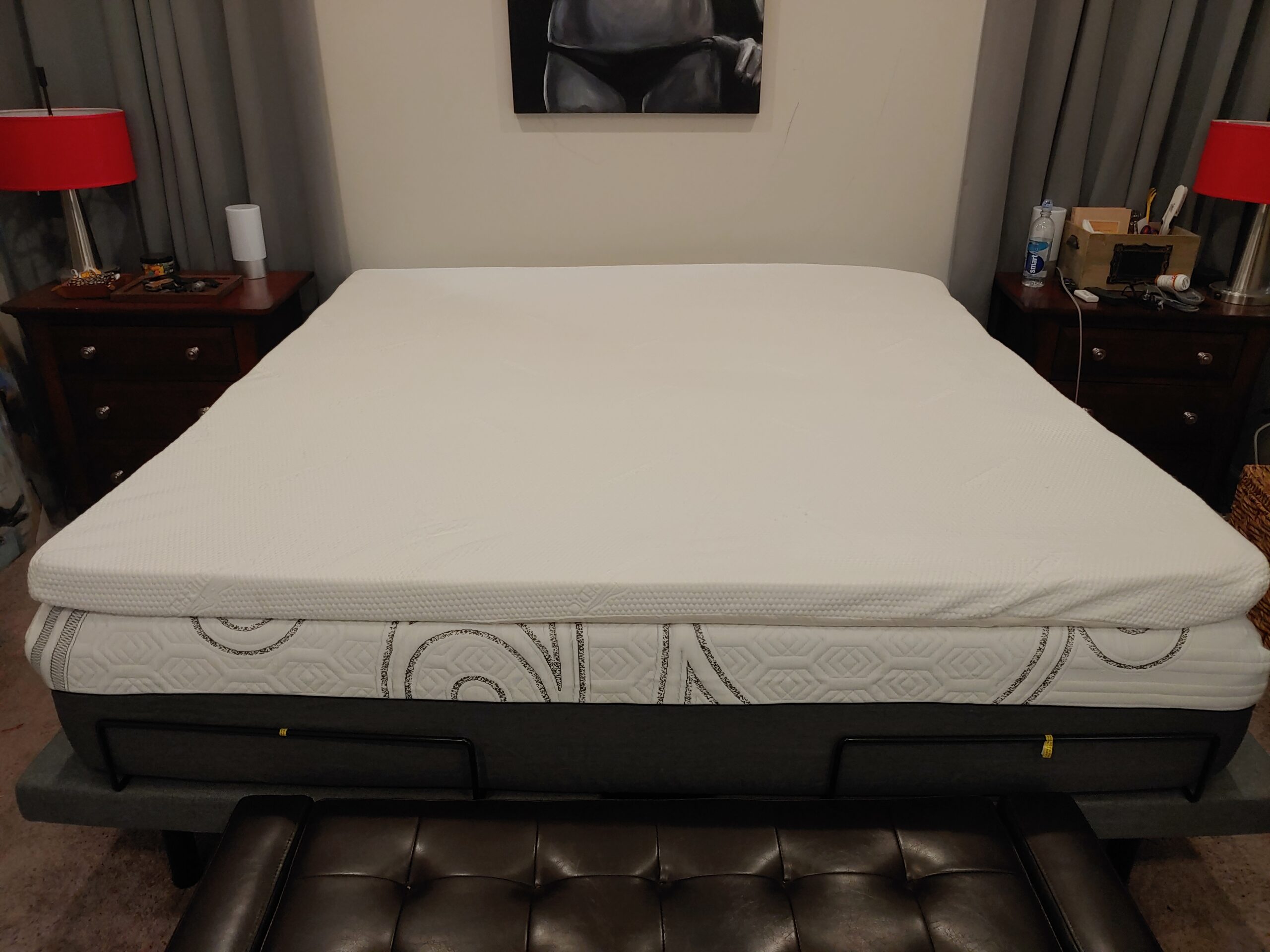 TEMPUR-Adapt + Cooling 3-Inch Queen Mattress Topper Medium Luxury Premium Foam, Washable Cover, Medium Cooling Topper - Customer Photo 2