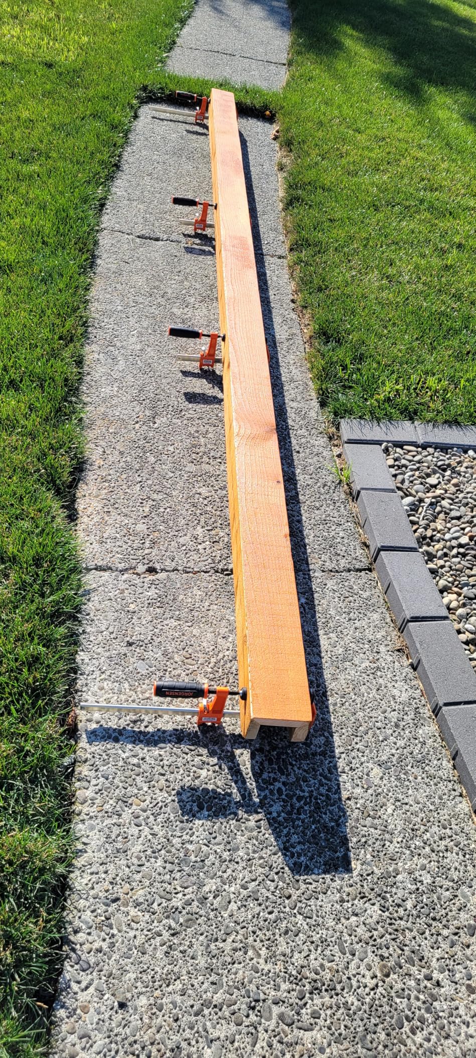 JORGENSEN 4-pack Steel Bar Clamps Set, 6 inch & 12 inch Medium Duty F-Clamp - 600 Lbs Load Limit for Woodworking - Customer Photo 1