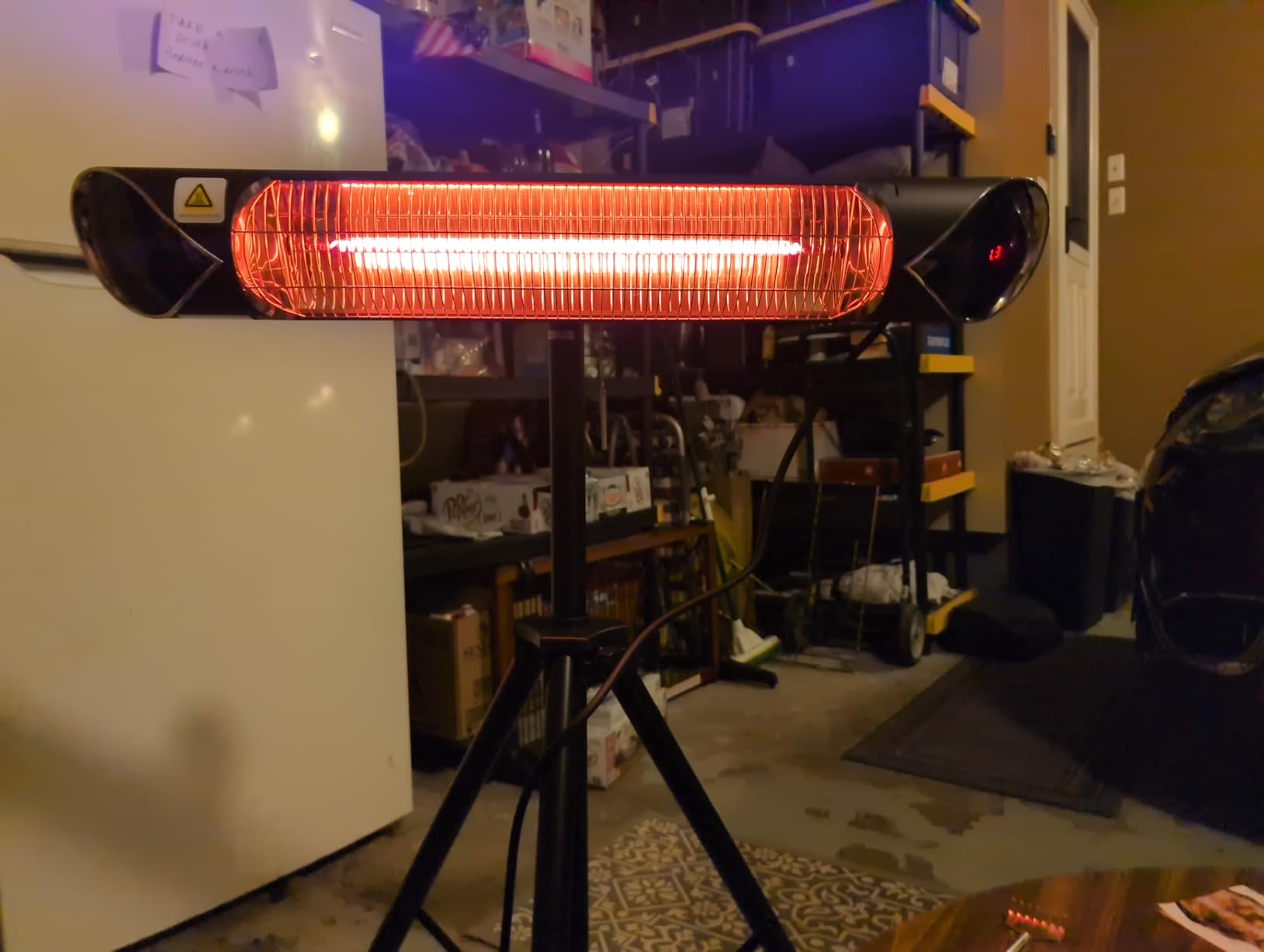 Briza Infrared Electric Patio Heater - Indoor/Outdoor Heater - Portable Wall/Garage Heater - 1500W - use with Stand - Mount to Ceiling/Wall) - Customer Photo 1