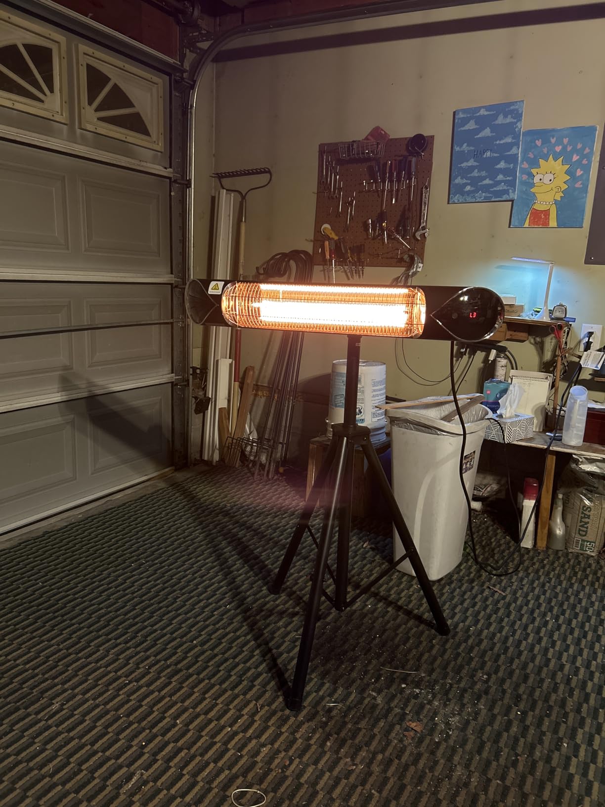 Briza Infrared Electric Patio Heater - Indoor/Outdoor Heater - Portable Wall/Garage Heater - 1500W - use with Stand - Mount to Ceiling/Wall) - Customer Photo 2