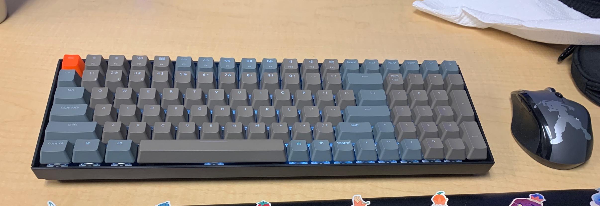 Keychron K4 96% Layout 100 Keys Wireless Bluetooth 5.1/Wired USB Mechanical Gaming Keyboard with Keychron Super Brown Switch White LED Backlight N-Key Rollover for Mac Windows PC-Version 2 - Customer Photo 1