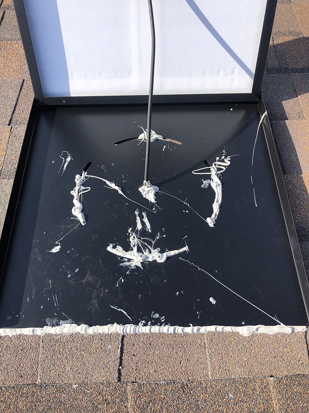 Quietcool AFG SLR-40 Solar Attic Fan for Gable Vents - 40 Watt Adjustable Panel - Included AC/DC Inverter for 24/7 Runtime - Thermostat Controlled - Customer Photo 2